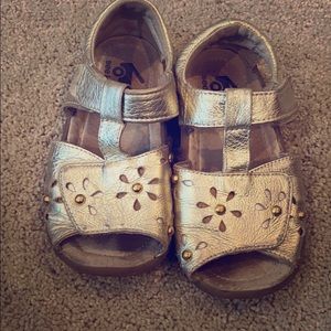 See Kai run gold sandals